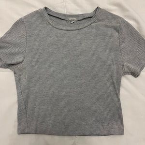 Garage ribbed cropped tee